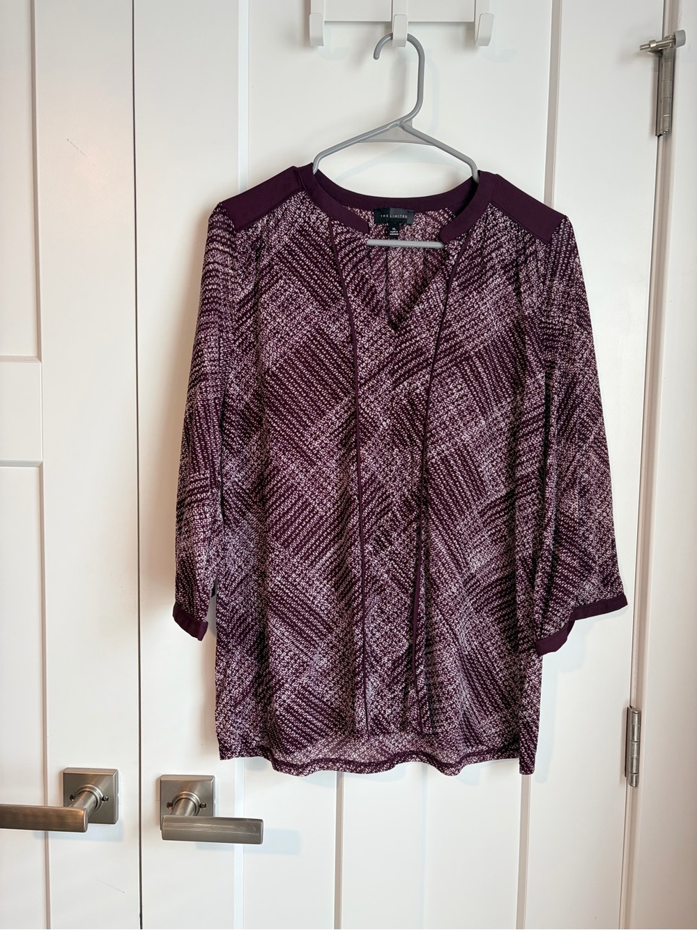 The Limited Patterned Split-Neck Blouse